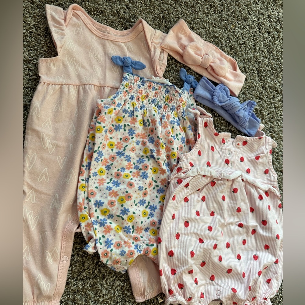 Baby girls 3M spring romper set